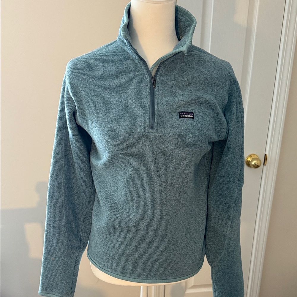 Patagonia Women's Teal Quarter-Zip Sweater
